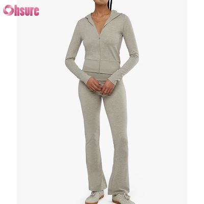 Kundenspezifische, hochwertige Fitness-Crop-Active-Workout-Jacke mit durchgehendem Reißverschluss und Seitentaschen für Damen