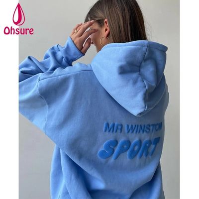 Custom Logo Custom Plain Hoodies Street Wear Hoodie Casual Winterkleidung Druck Schwergewichts Baumwolle für Frauen Kurz
