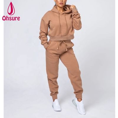 Fitness Wear Frauen Pullover Tops Bio Baumwolle Fleece Sport Hoodies Puff Logo Frauen Training Fitness Hoodies
