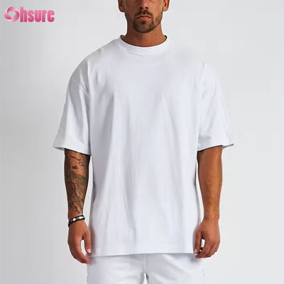 Individuelles Logo Streetwear Heavy T-Shirt Bedruckt Schwarz Baumwolle Schwerer Drop Shoulder Dickes Blanko T-Shirt