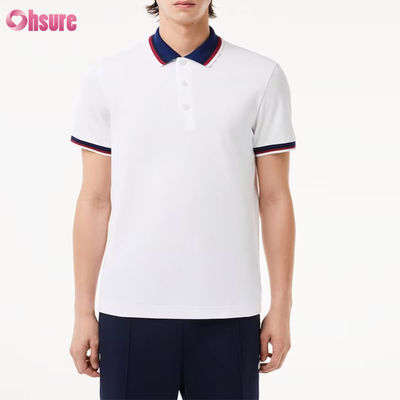 Herren Premium Raglan für Polo-Shirt Regular Fit Sportlicher Stil mit doppeltem Kontrastkragen Strickstoff