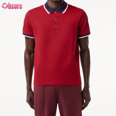 Herren Premium Raglan für Polo-Shirt Regular Fit Sportlicher Stil mit doppeltem Kontrastkragen Strickstoff
