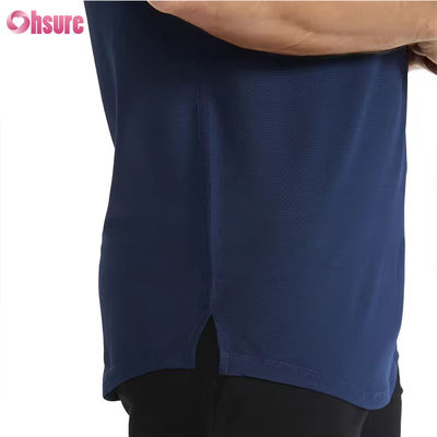 Großhandel US Größe Fitnessbekleidung Männer Fitness Sport T-Shirts Atemberaubend Hohe Elastizität Schnell trocknen Laufen Slim Fit T-Shirts
