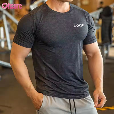 Herren Sport-Top Activewear Shirt Polyester Spandex Herren Laufbekleidung Gym Leichte Sportliche Elastische T-Shirts