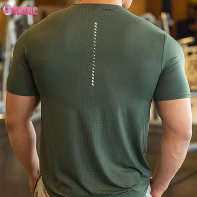 Herren Sport-Top Activewear Shirt Polyester Spandex Herren Laufbekleidung Gym Leichte Sportliche Elastische T-Shirts