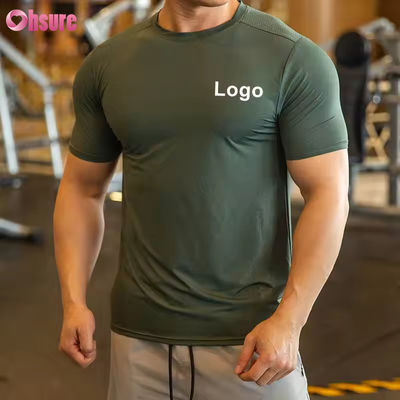 Herren Sport-Top Activewear Shirt Polyester Spandex Herren Laufbekleidung Gym Leichte Sportliche Elastische T-Shirts