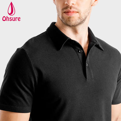 OEM Custom Logo Shirt Sommer Büro Fitnessstudio Spandex / Nylon Männer Personal Trainer Arbeitsbekleidung Männer Polo Shirts Leer Casual XS-2XL
