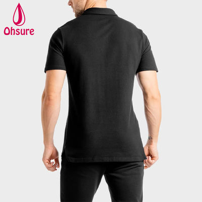 OEM Custom Logo Shirt Sommer Büro Fitnessstudio Spandex / Nylon Männer Personal Trainer Arbeitsbekleidung Männer Polo Shirts Leer Casual XS-2XL