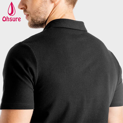 OEM Custom Logo Shirt Sommer Büro Fitnessstudio Spandex / Nylon Männer Personal Trainer Arbeitsbekleidung Männer Polo Shirts Leer Casual XS-2XL