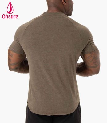 Leichtes Komfort-T-Shirt Herren Gym Fitness Sportbekleidung Poly-Mischgewebe 2022 Neue Mode Nahtloser Stretch-Baumwoll-Gym-Kleidung