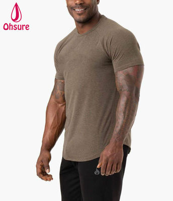 Leichtes Komfort-T-Shirt Herren Gym Fitness Sportbekleidung Poly-Mischgewebe 2022 Neue Mode Nahtloser Stretch-Baumwoll-Gym-Kleidung