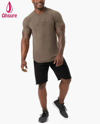 Leichtes Komfort-T-Shirt Herren Gym Fitness Sportbekleidung Poly-Mischgewebe 2022 Neue Mode Nahtloser Stretch-Baumwoll-Gym-Kleidung