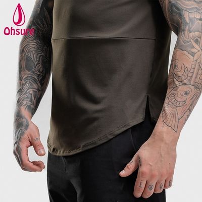 Großhandel Atmungsaktives Athleisure Plus Size T-Shirt Benutzerdefiniertes Kurzarm-T-Shirt Fitness Herren T-Shirt