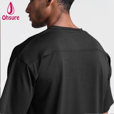 Neuankunft Benutzerdefinierter Druck Plus Size Herren T-Shirt Sport Dropped Leichte Schweißableitung Stilvolles Sweatshirt Gym Singlet