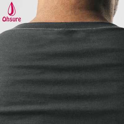 OEM Custom Logo Schnell Trocknendes Zick-Zack-Nähte Sport-Top Muskel-Fit Herren Fitnessstudio Training Herrenhemden Blanko Casual Bedruckt