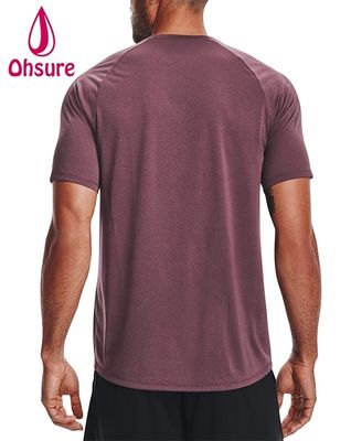 92% Polyester 8% Spandex Herren Sport Trockene Schnell T-Shirts Großhändler Fitness Kleidung Aktive Gym Bekleidung T-Shirt für Herren Casual Bedruckt