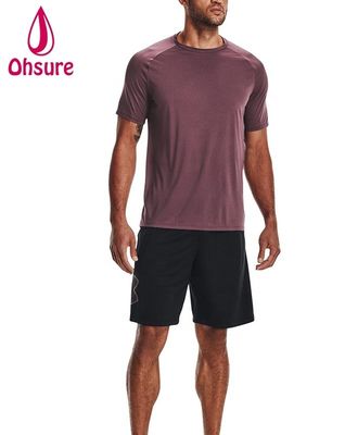 92% Polyester 8% Spandex Herren Sport Trockene Schnell T-Shirts Großhändler Fitness Kleidung Aktive Gym Bekleidung T-Shirt für Herren Casual Bedruckt