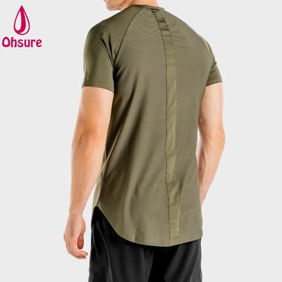 Neue Ankunft Leichtgewicht Athletik Männer Fitness Schnelltrocknen Stoff Spandex Elastan Herrenbekleidung T-Shirts