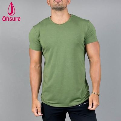 Custom Print Sport Kurzärme Männer Workout Fitnessstudio T-Shirt Fitnessstudio Kompression Schwarz Casual Print Muster gestrickt OEM