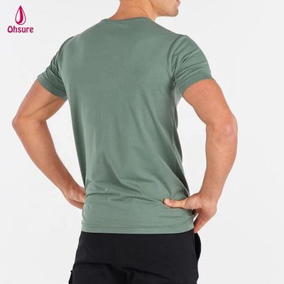 Hot Sale Sport Männer T-Shirt 95% Baumwolle 5% Spandex Training T-Shirt Lifestyle Top Männer Kurzärme Gym Tee