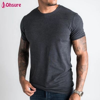 New Casual Herren Sportkleidung Fitness Fitness Gym Tragen einfaches T-Shirt Bambus Fit Gym Shirt Custom Sport T-Shirt