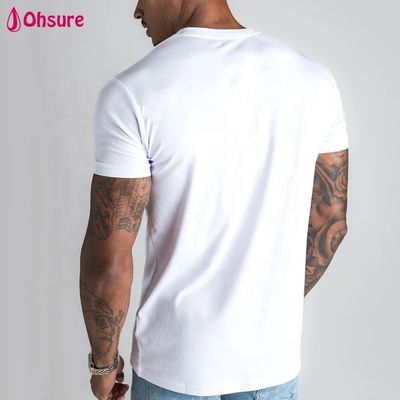 New Casual Herren Sportkleidung Fitness Fitness Gym Tragen einfaches T-Shirt Bambus Fit Gym Shirt Custom Sport T-Shirt