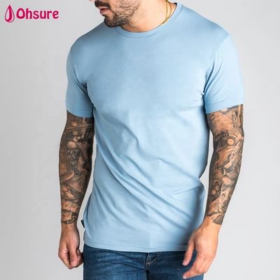 New Casual Herren Sportkleidung Fitness Fitness Gym Tragen einfaches T-Shirt Bambus Fit Gym Shirt Custom Sport T-Shirt