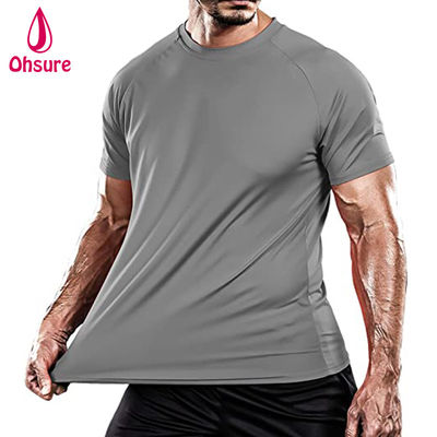 Nylon-Spandex-Fischerei-T-Shirt Sportbekleidung Bodybuilding Top Laufbekleidung Fitnessstudio-T-Shirt UPF 50 t-Shirt