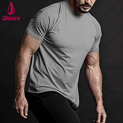 Nylon-Spandex-Fischerei-T-Shirt Sportbekleidung Bodybuilding Top Laufbekleidung Fitnessstudio-T-Shirt UPF 50 t-Shirt