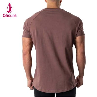 Muscle Fit T-Shirt für Männer Laufsport Top Gym Mann Baumwolle Spandex T-Shirt