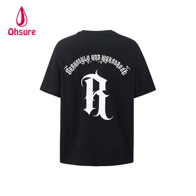 Ohsure Custom Logo Streetwear Design 100% Baumwolle Mode Krawatte Farbe Übergroße Männer Grafik T-Shirts