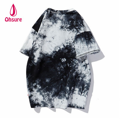 Ohsure 2023 T-Shirt Custom Washing Baumwolle Krawatte T-Shirt Straßenbekleidung Kurzärme Sommer Unisex Männer Casual Print Muster