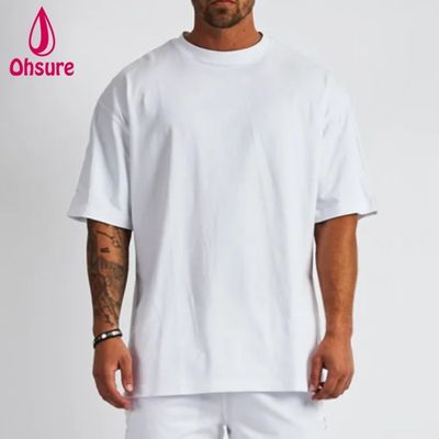 Leeres Baumwoll-Streetwear-T-Shirt Oversized Drop-Shoulder-T-Shirt Schweres T-Shirt Individueller hochwertiger Druck für Herren Casual