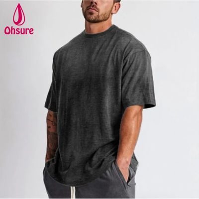 Leeres Baumwoll-Streetwear-T-Shirt Oversized Drop-Shoulder-T-Shirt Schweres T-Shirt Individueller hochwertiger Druck für Herren Casual