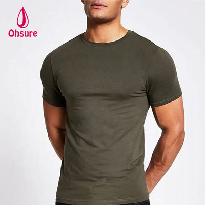 2023 Neuankunft Großhandel Custom Printing Logo Herren Einfarbig 95% Baumwolle 5% Elasthan Workout Sport T-Shirt Fitness Gym T-Shirt für Herren
