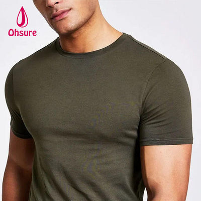 2023 Neuankunft Großhandel Custom Printing Logo Herren Einfarbig 95% Baumwolle 5% Elasthan Workout Sport T-Shirt Fitness Gym T-Shirt für Herren