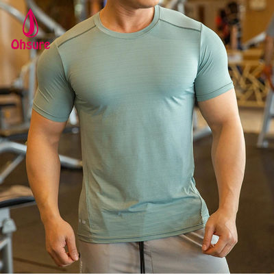 Ohsure Männer Sommer Hochwertiges T-Shirt mit kurzem Ärmeln Kalte Seide Recycling Xylitol Baumwolle Custom Private Logo Sport T-Shirt