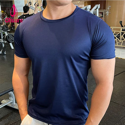Ohsure Männer Sommer kurzärmeliges T-Shirt Kaltes Seiden recycelt hochwertiges Xylitol Baumwolle Custom Private Logo Fitness-T-Shirts für Männer