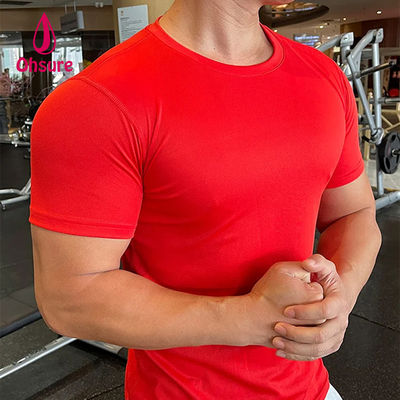 Ohsure Männer Sommer kurzärmeliges T-Shirt Kaltes Seiden recycelt hochwertiges Xylitol Baumwolle Custom Private Logo Fitness-T-Shirts für Männer