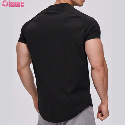 Großhandel Hochwertiges Schnelltrockenes Laufen Athletik Männer Sport T-Shirt Custom Logo Workout Fitnessstudio Baumwolle Kurze Sport T-Shirts