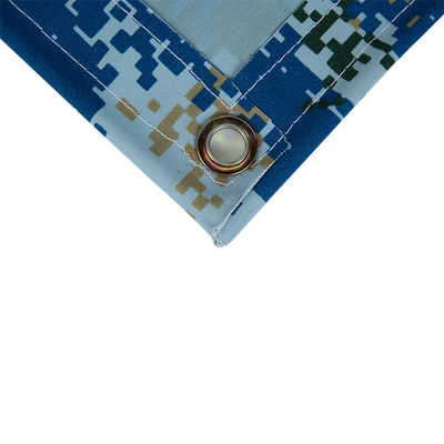 Litong Großhandel Wasserdichtes Canvas-Gewebe Malerei Blau Camouflage Organisches Silikon Canvas-Plane