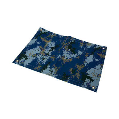 Litong Großhandel Wasserdichtes Canvas-Gewebe Malerei Blau Camouflage Organisches Silikon Canvas-Plane