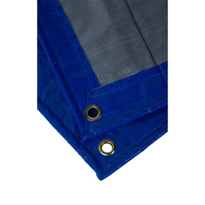Litong Blau-Silber PE-Plane Leichte Frachtabdeckung Blau-Orange Gepäcktasche 150 g/m² Wasserdichte Planen