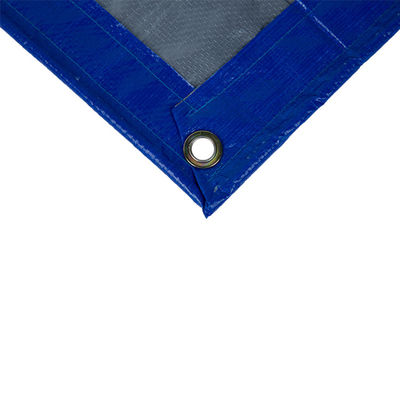 Litong Blau-Silber PE-Plane Leichte Frachtabdeckung Blau-Orange Gepäcktasche 150 g/m² Wasserdichte Planen