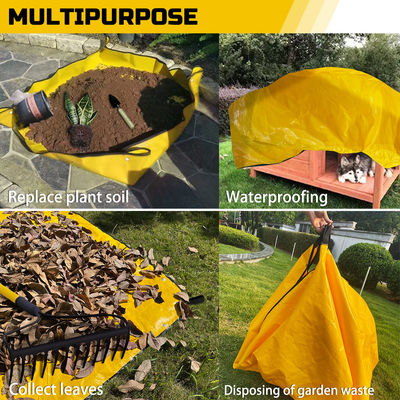 Litong Garten Laubplane Tasche Wiederverwendbar Wasserdicht Gartenabfall PE-Plane